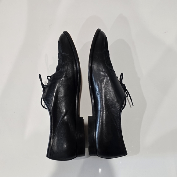 Bertie | Black Leather & Calf Hair Oxford Derby Dress Shoes | Men’s Size 10 main image 7
